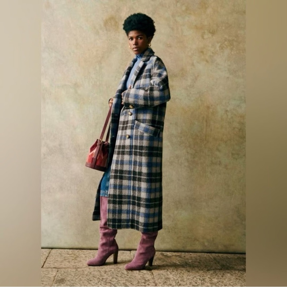 Sezane Viktor Wool Coat Green NWT Size 42 (10 US)